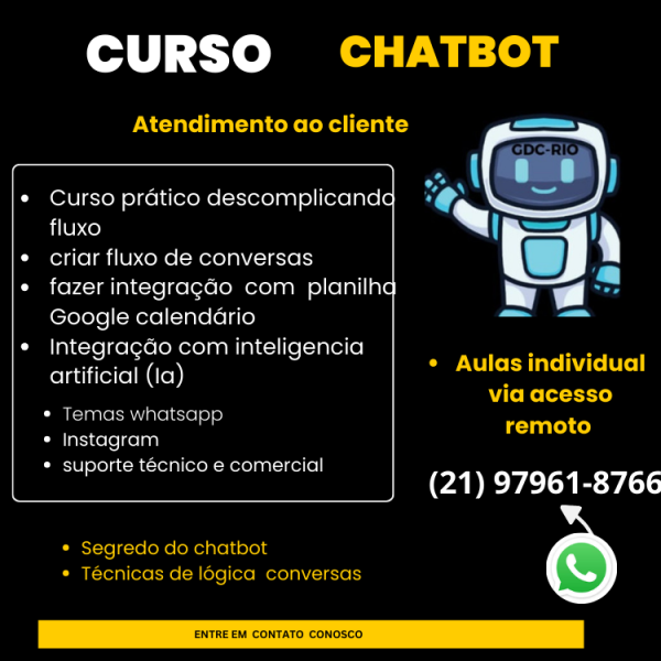 Curso de ChatBot Inteligente com Integrações Avançadas 🤖✨